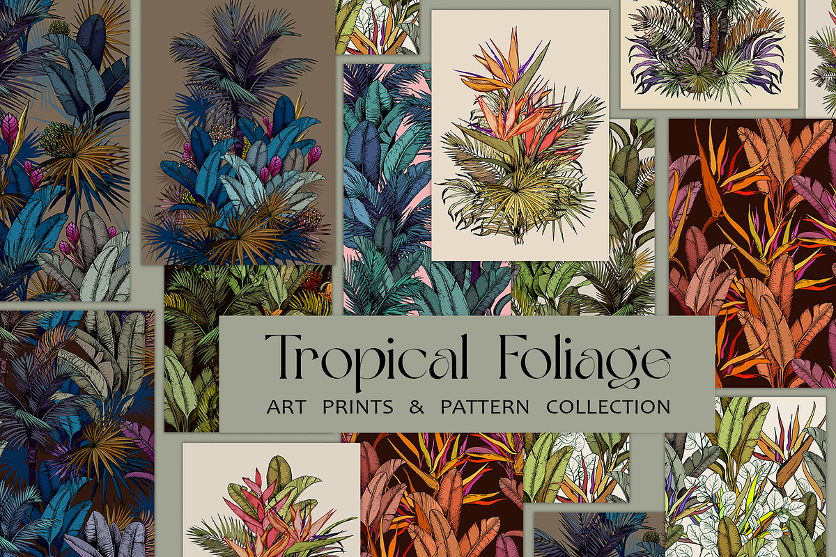 Tropical Foliage Art Prints, a Decorative Illustration by Jeanna Draw (Photo 2 of 10)