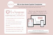 100 Caption Templates for Instagram, a Social Media Template by With Love Monique (Thumbnail 9 of 10)