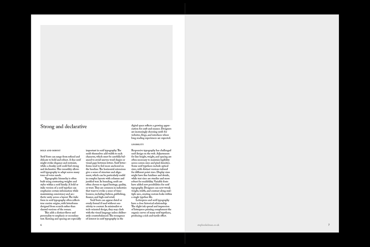Serif A4 Brochure Template, a Brochure Template by Stephen Kelman (Photo 4 of 9)
