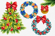 Christmas wreath, a Decorative Illustration by OlyaSenko (Thumbnail 3 of 5)
