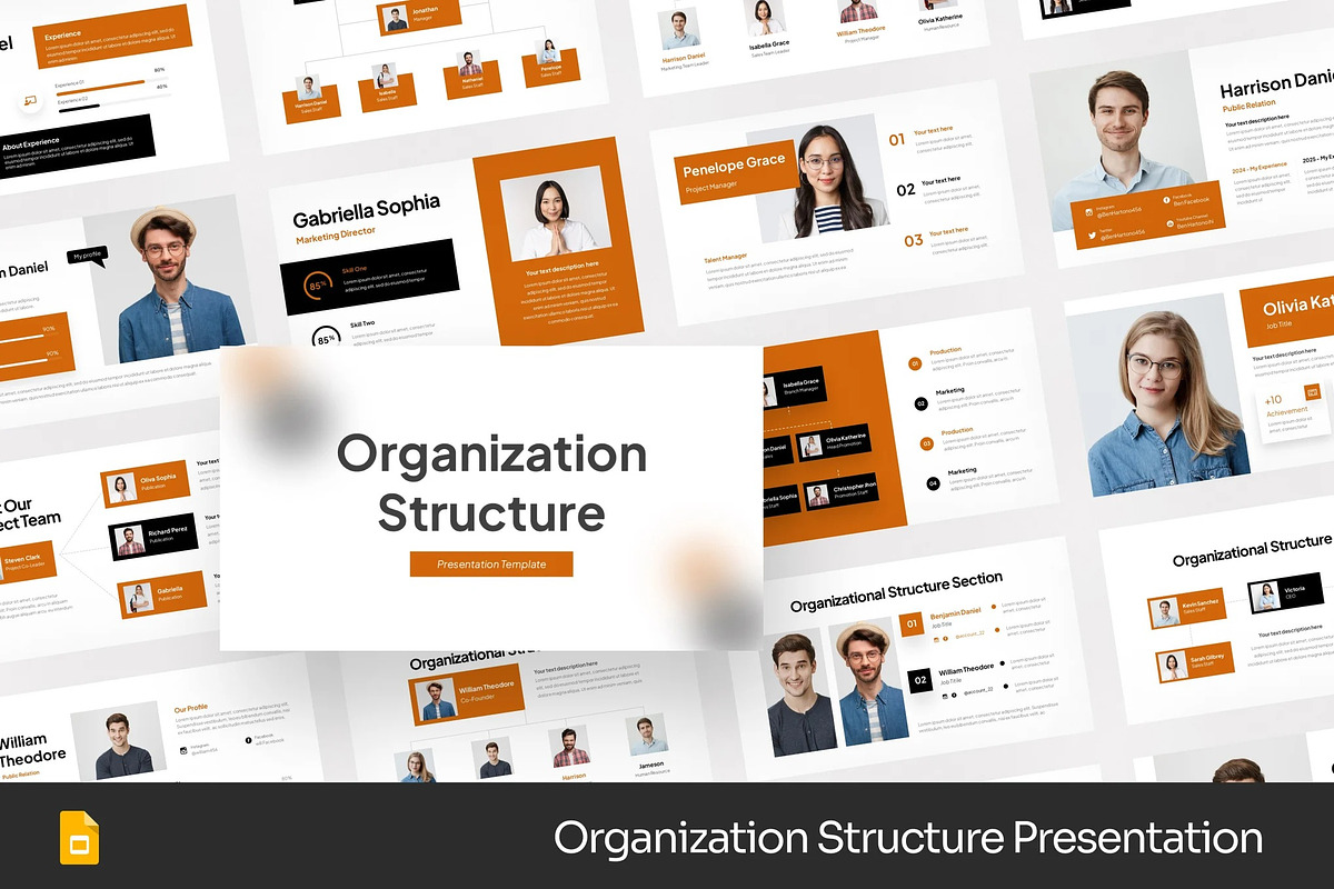 Organization Structure GSlides Point, a Presentation Template by Fit-tee (Photo 1 of 2)