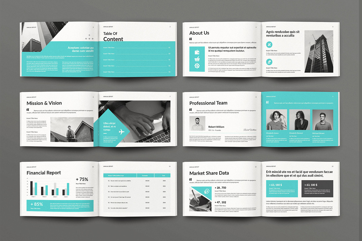 Annual Report Landscape Layout, a Brochure Template by Seeing-art (Photo 10 of 10)