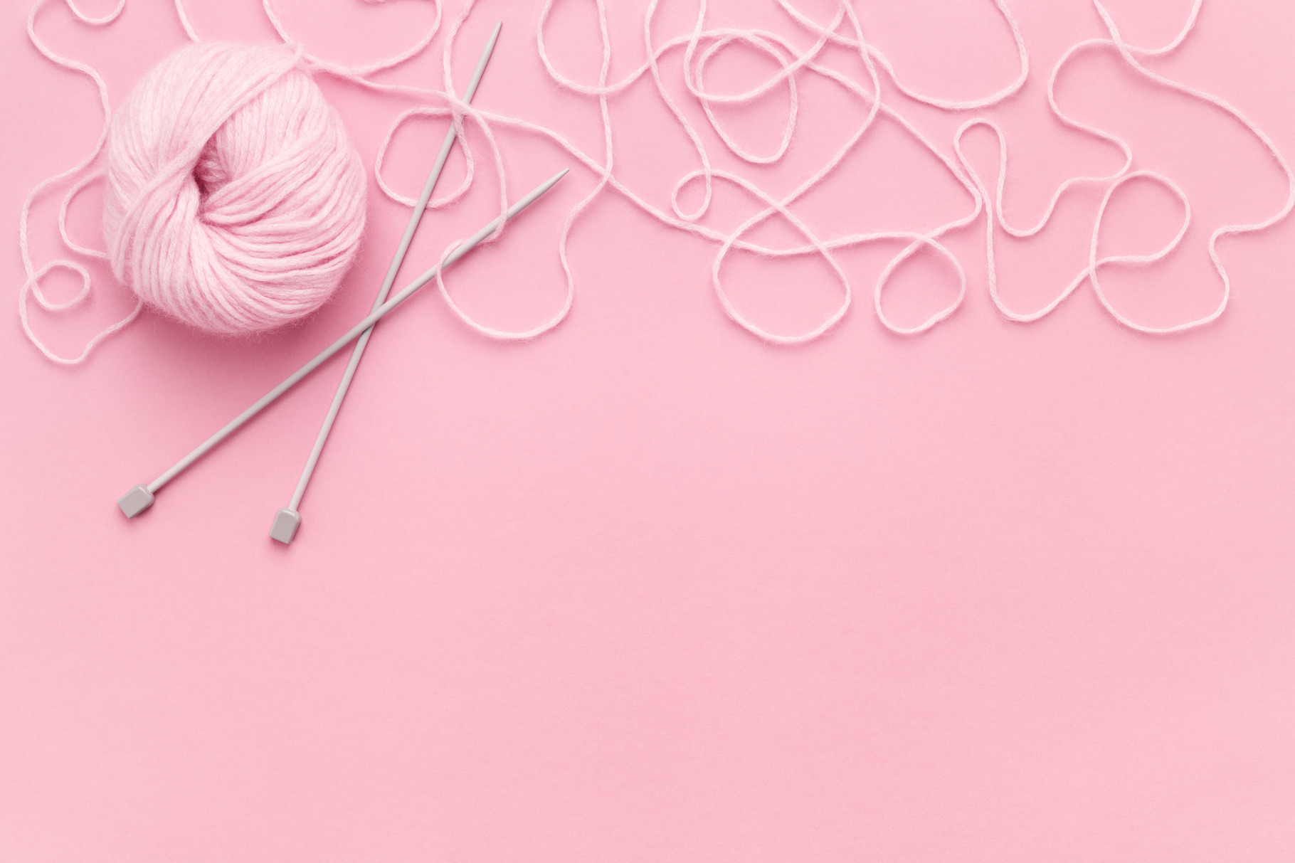 Pink yarn & ornate thread border, a Beauty & Fashion Photo by OlliUlli