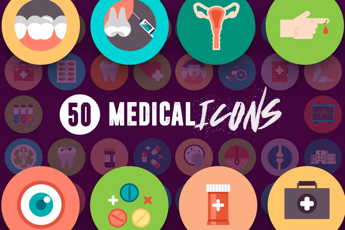 50 Medical Flat Icons, an Outline Icon by Dighital (Photo 8 of 8)