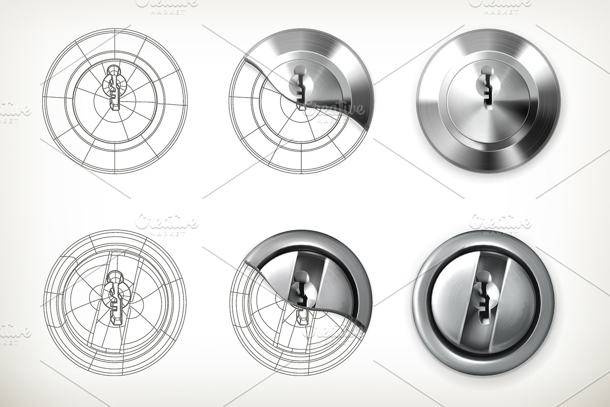 Keyhole, vector icons, an Object Graphic by Allevinatis Studio