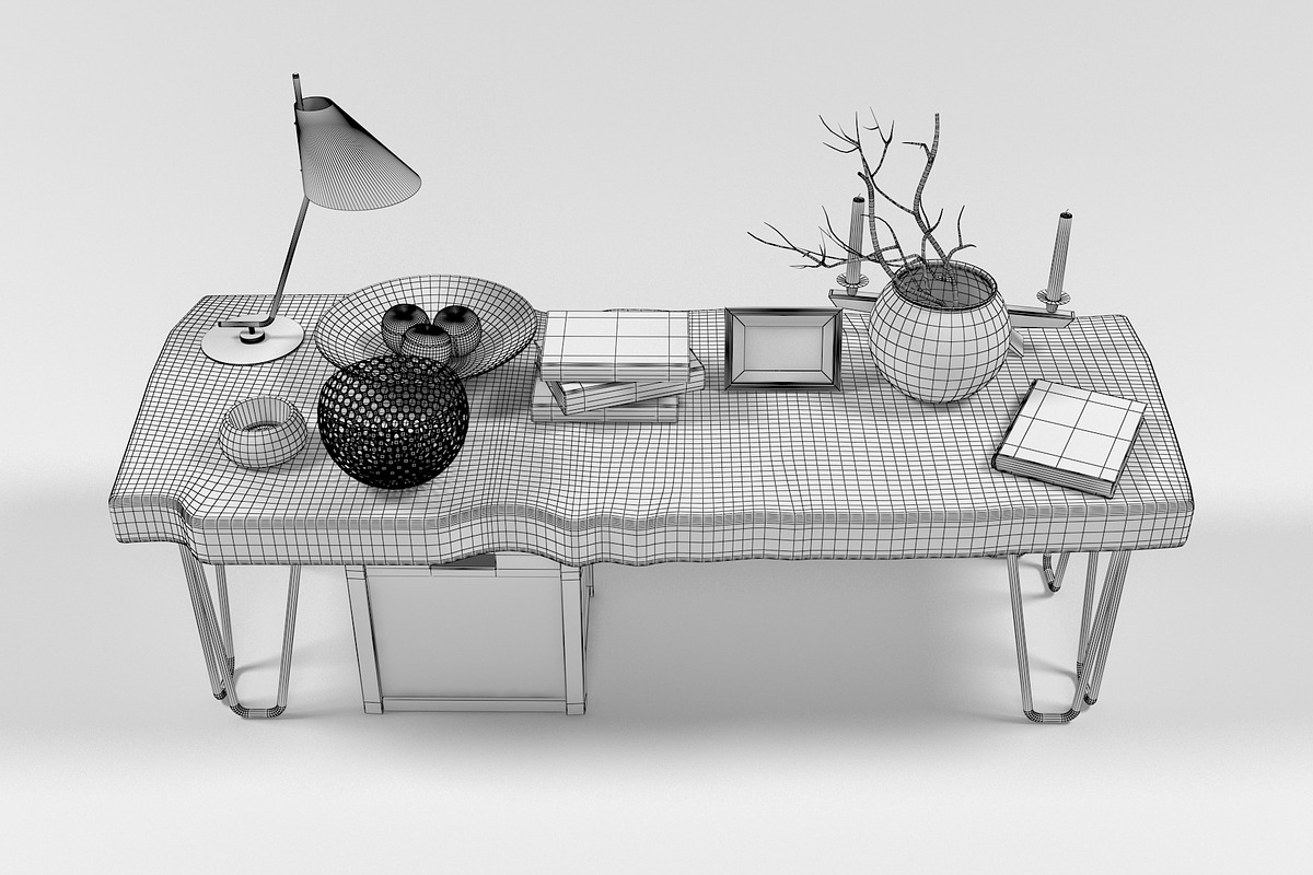 Slab coffee table, a Furniture 3D Model by inDahouze (Photo 7 of 8)