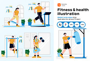 Fitness & Health 2D Illustration, a Person Illustration by orenjidesign (Thumbnail 1 of 8)