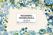 BLUE WHITE HYDRANGEA WEDDING PNG, a Decorative Illustration by Daring Digies (Thumbnail 1 of 10)