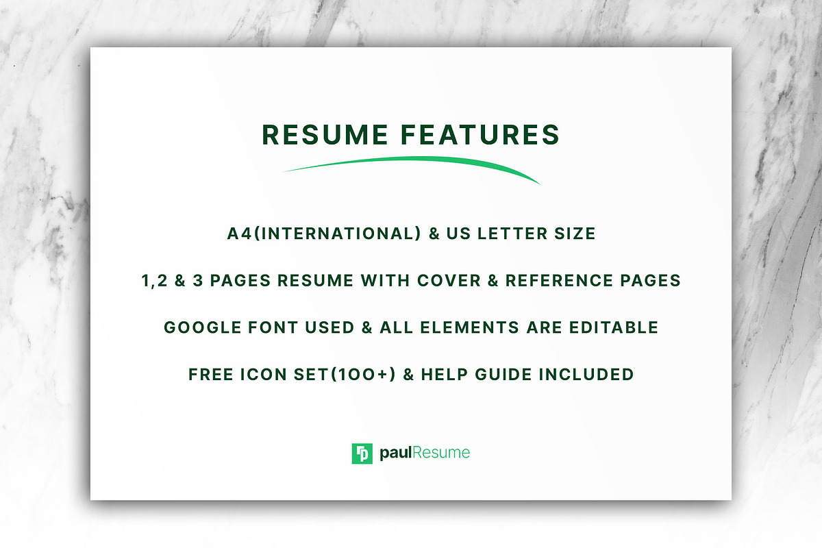 Minimal Resume CV template in Word, a Resume Template by paulresume (Photo 5 of 5)