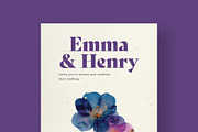 Bold Floral Wedding Invitation Card, an Invitation Template by Filip Studio (Thumbnail 2 of 2)