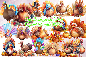 Cute Thanksgiving Turkey, an Illustration by Wow Magic