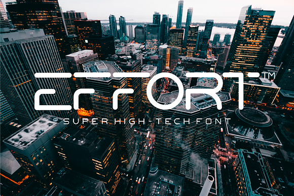 Effort High-Tech Font preview 7