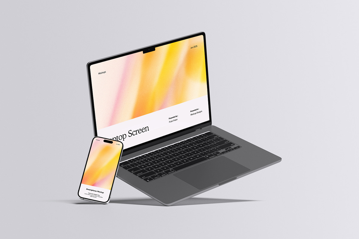 Phone And Laptop Mockup, a Device Mockup by Riel Concept (Photo 6 of 8)