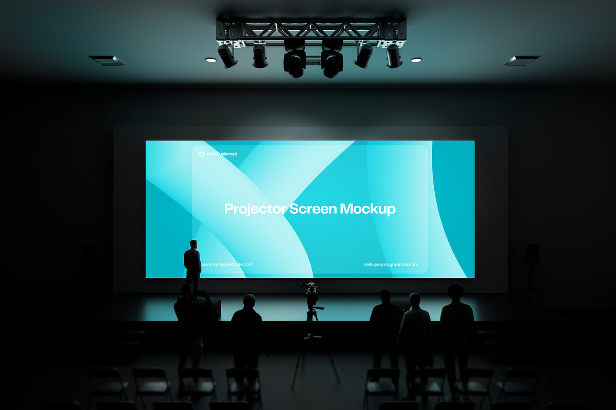 Projector Screens Mockup, an Advertising Mockup by PixelPiknik (Photo 2 of 4)