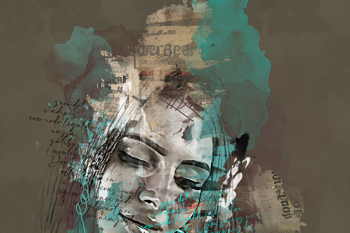 Mixed media art photo effect, an Action Add-On by MRI STUDIO (Photo 12 of 19)