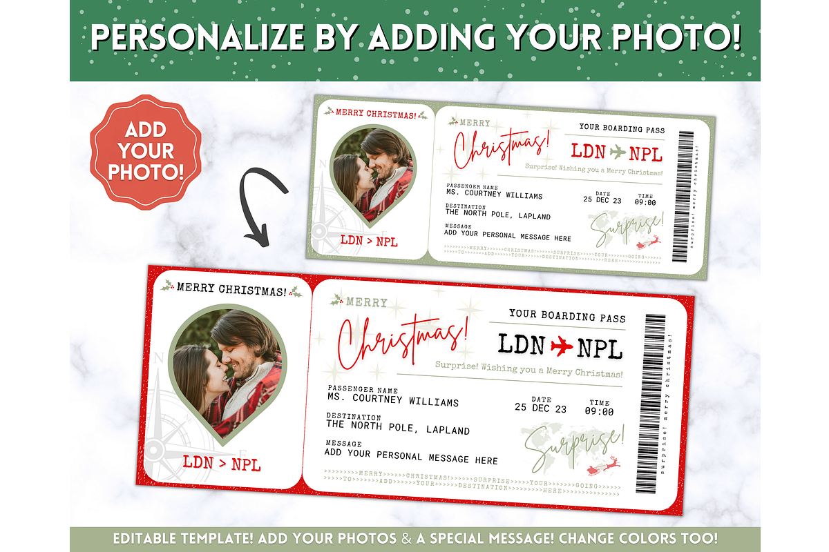 EDITABLE Boarding Ticket Template, C, a Templates & Theme by Templatables (Photo 5 of 12)