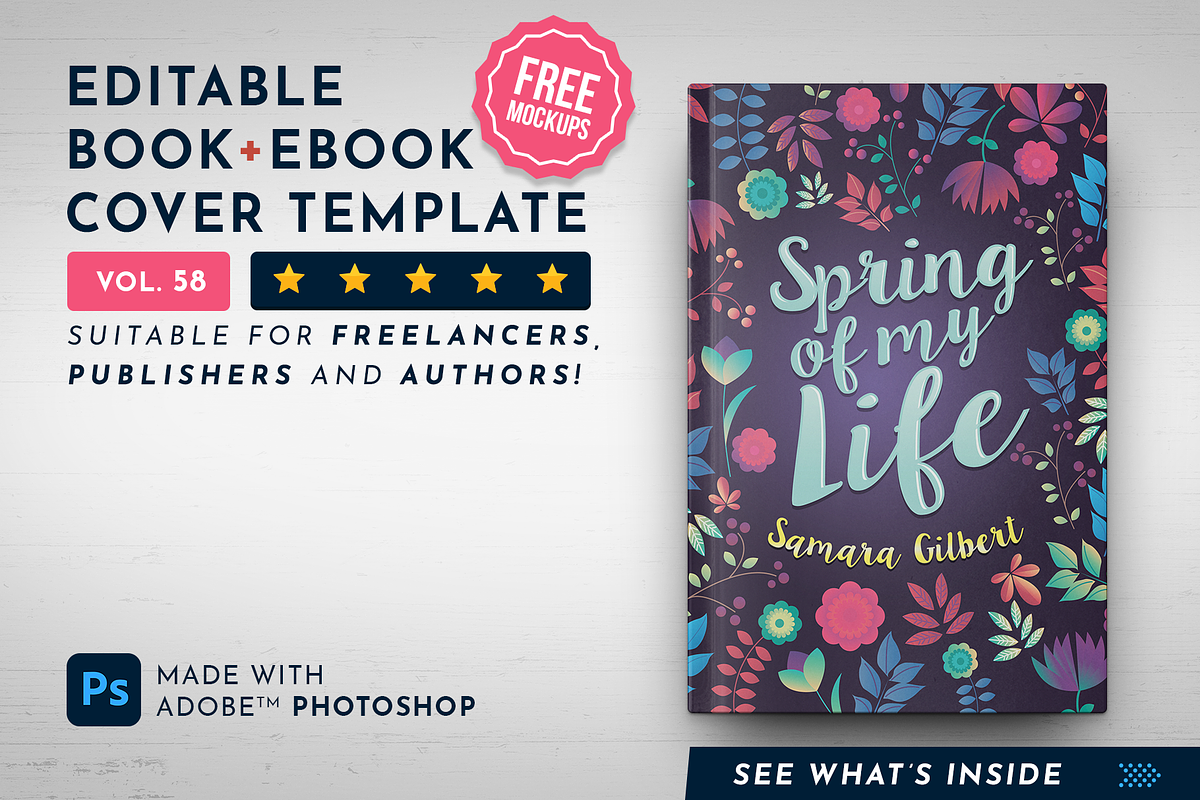 Book Cover Template 58, a Templates & Theme by Digital Goods (Photo 1 of 11)