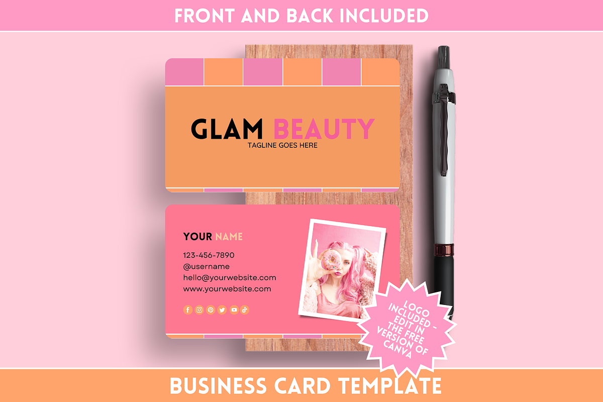 Colorful Business Card, a Business Card Template by SunshineStudioBoutique (Photo 1 of 10)
