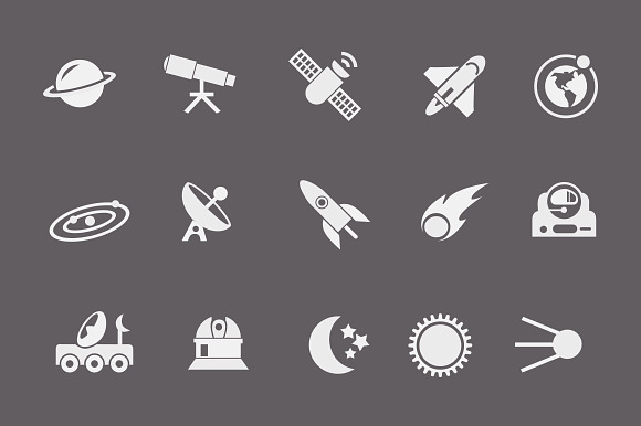 15 Space And Astronaut Icons