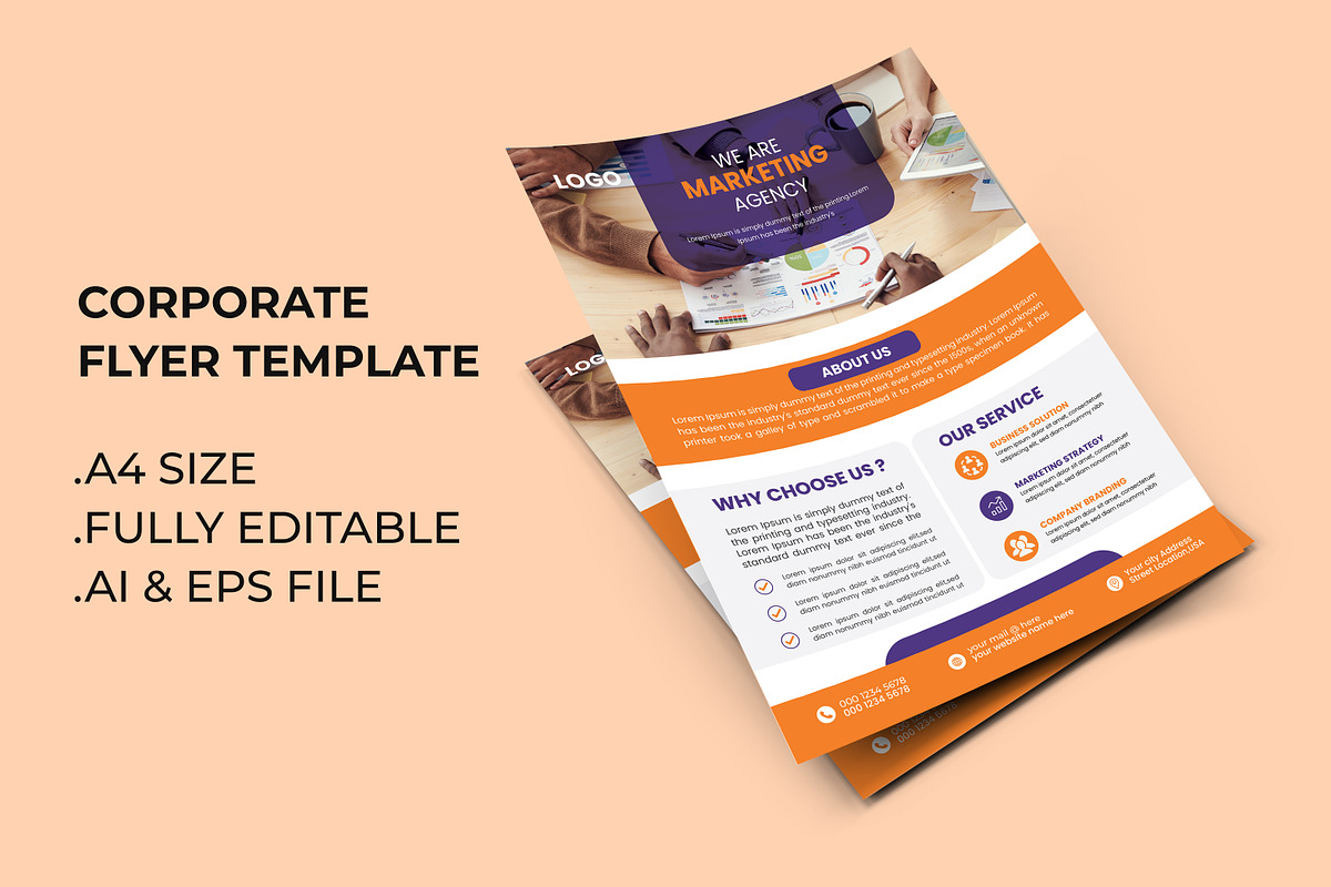 Corporate Flyer Template v6, a Flyer Template by himelgfx (Photo 1 of 3)