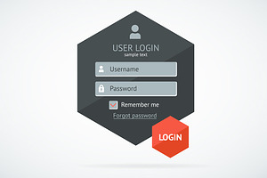 Vector login form page, a Templates & Theme by Vector and Templates