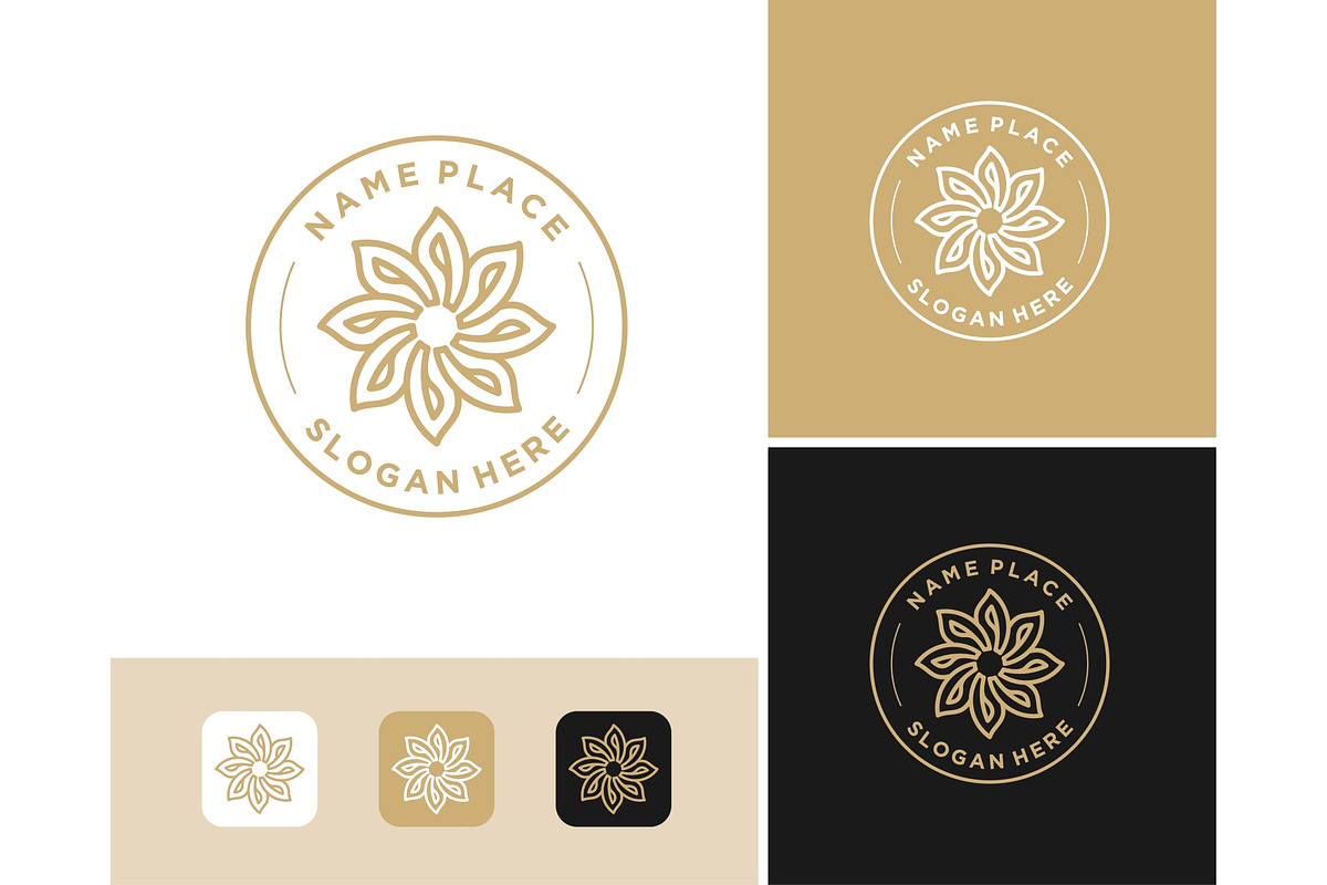 Flower Swirl Circle Badge Logo, a Branding & Logo Template by ika trisiana