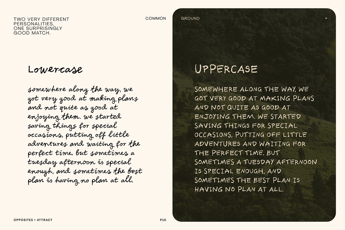 Common Ground Handwriting Font, a Handwritten Font by TYPEHEIST (Photo 7 of 11)