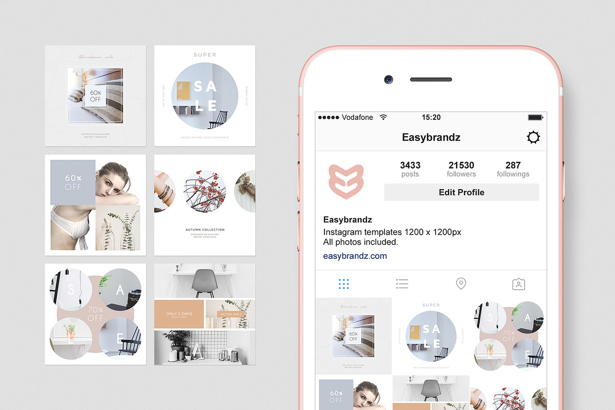 Instagram Promotion Templates v.01, a Social Media Template by Easybrandz (Photo 3 of 5)