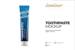 Toothpaste mock-up template