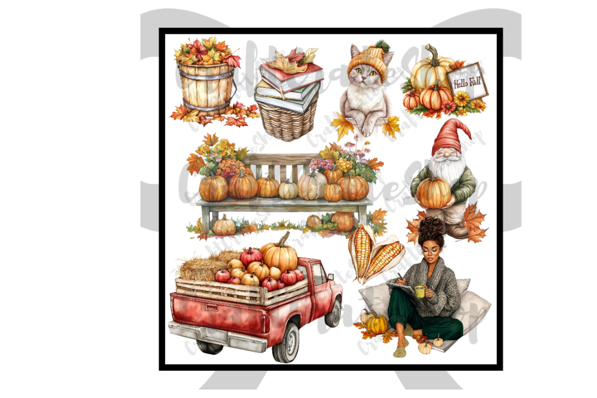 Watercolor Autumn Clipart Bundle, an Illustration by CraftCrateShop (Photo 5 of 7)