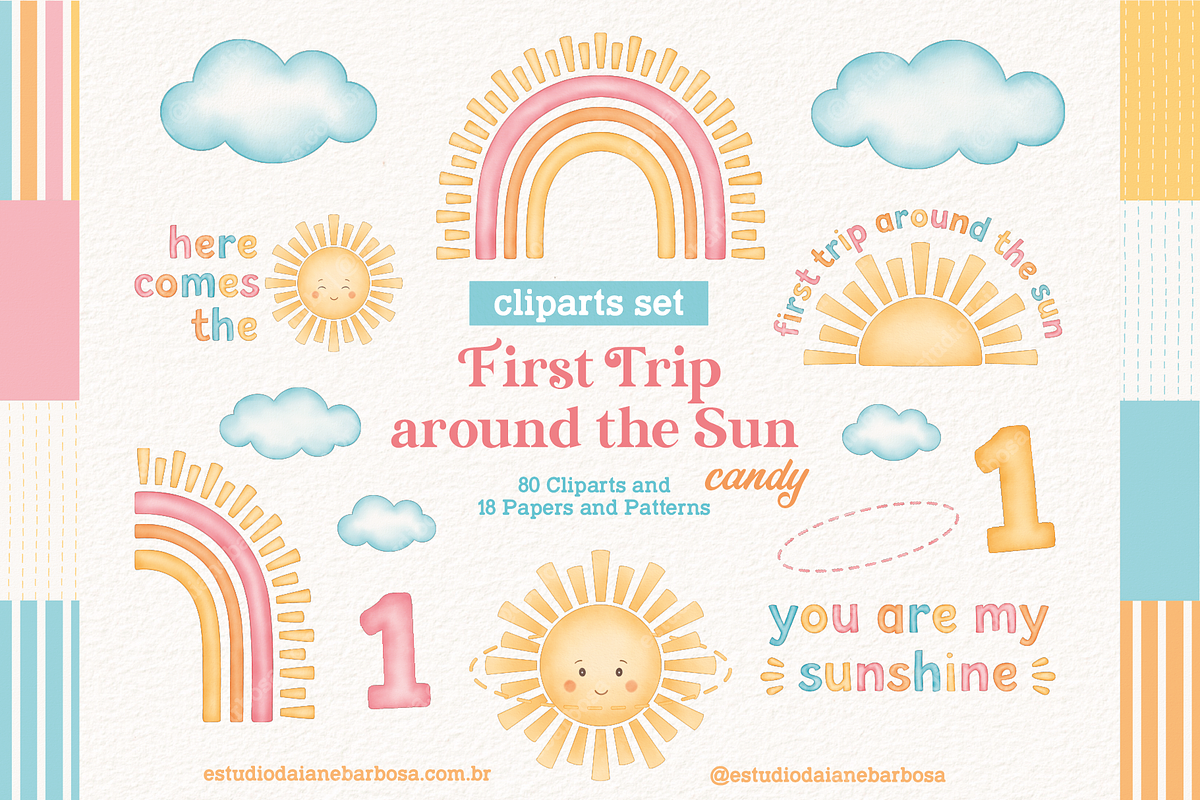 First Trip Around the Sun (Candy), an Illustration by Estudio Daiane Barbosa (Photo 1 of 9)