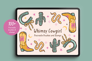 Whimsy Cowgirl 102 Procreate Brushes