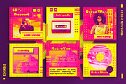 Retro Vibes Canva Instagram Template, a Social Media Template by Vectorheroes (Thumbnail 2 of 8)