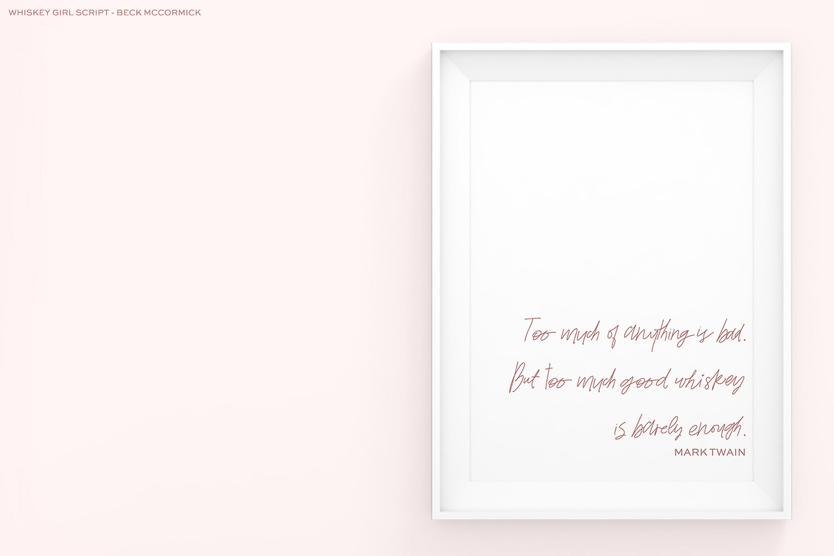 Whiskey Girl Script Font preview 7