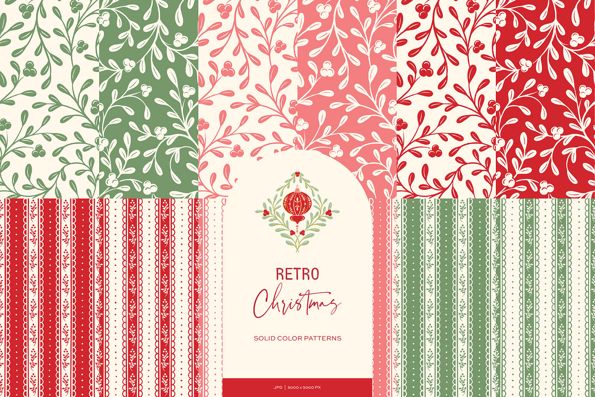 Retro Christmas Patterns & Clip Art, a Pattern Graphic by Eclectic Anthology (Photo 16 of 17)