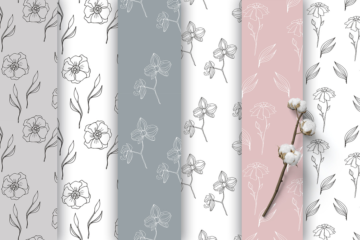 Wild flower patterns, a Pattern Graphic by CARROTDESIGN (Photo 5 of 5)