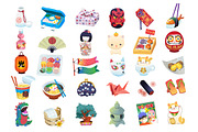 Set of Japanese Elements, an Illustration by Moonery's (Thumbnail 2 of 2)