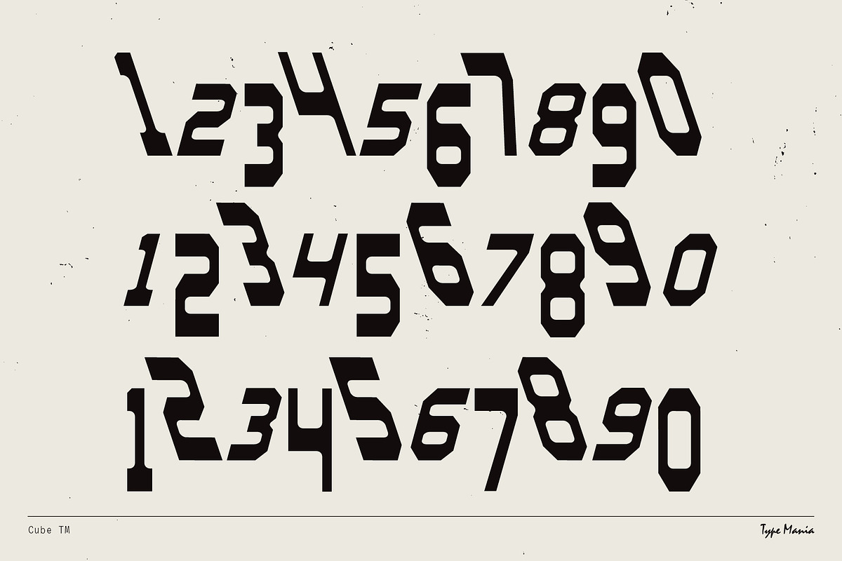 Cube TM – Bouncy Brutalist font, a Font by Type Mania (Photo 13 of 15)