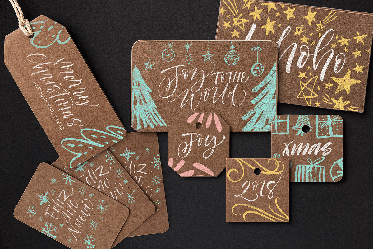 Christmas lettering collection., an Illustration by Asya Mix (Photo 3 of 13)