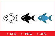 Geometric Fish Vector Icon Graphic, a Solid Icon by Artonix (Thumbnail 1 of 2)