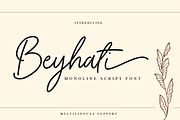 Beyhati - Monoline Script Font, a Script Font by twinstd (Thumbnail 1 of 7)
