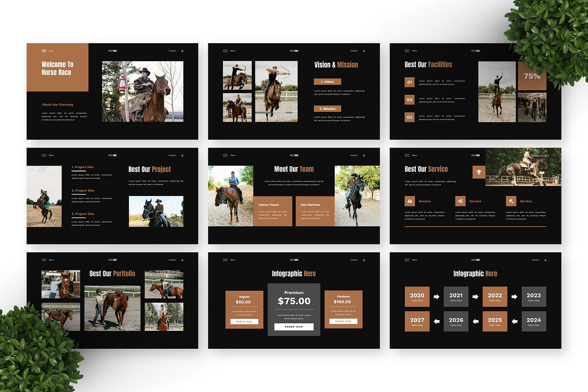 Horse Race - Sport Google Slide preview 3