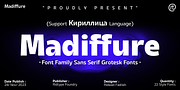 Madiffure Font Family, a Sans Serif Font by Ridtype Foundry (Thumbnail 2 of 12)