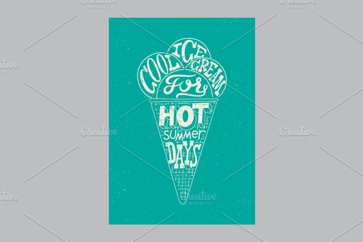 Ice cream summer vector posters., a Food Illustration by PoPaShop (Photo 2 of 7)