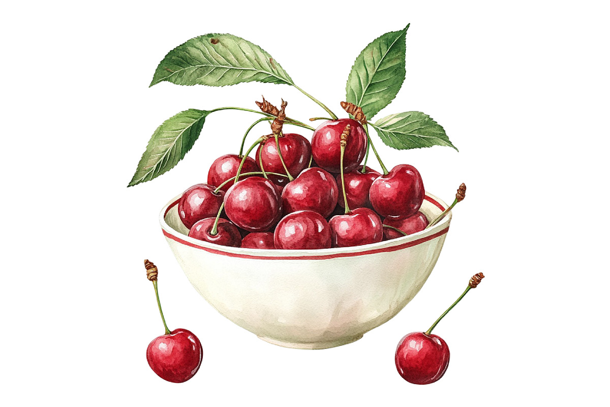 Watercolor Cherry Clip Art, an Illustration by Craft Nest (Photo 12 of 12)