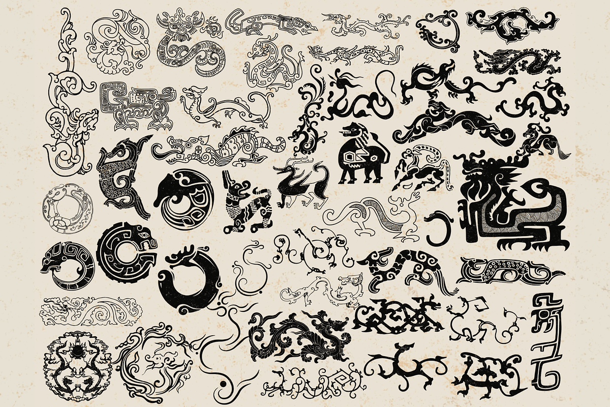 Dragon stamps for Procreate, a Brush Add-On by TheWhiteCatLab (Photo 5 of 9)
