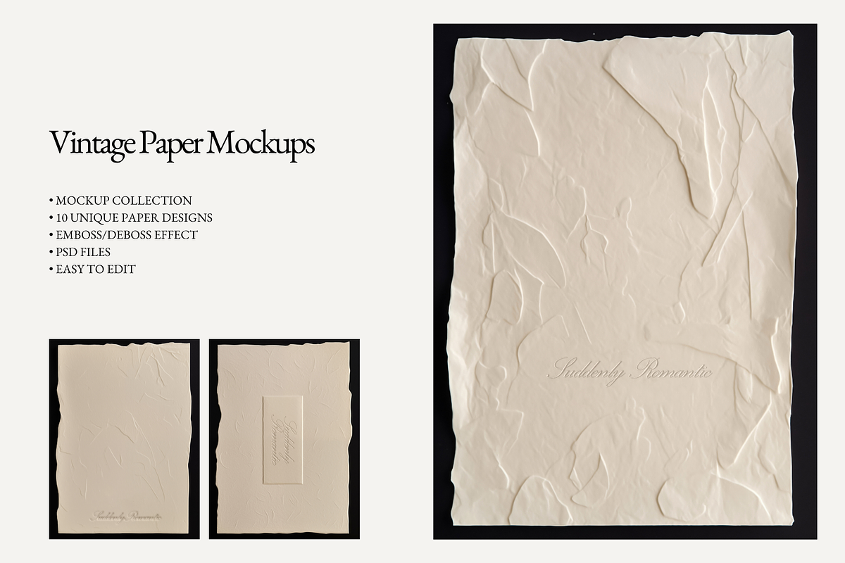 SUDDENLY ROMANTIC | Paper Mockups, a Product Mockup by Duet Atelier (Photo 2 of 3)