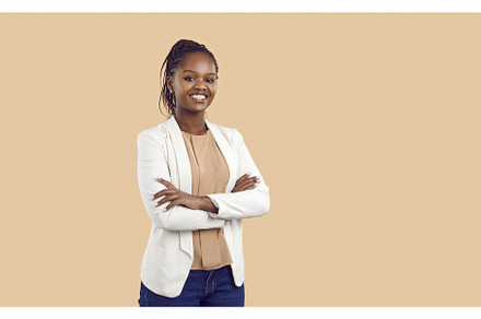 Portrait of happy confident black, a Person Photo by StudioRomantic