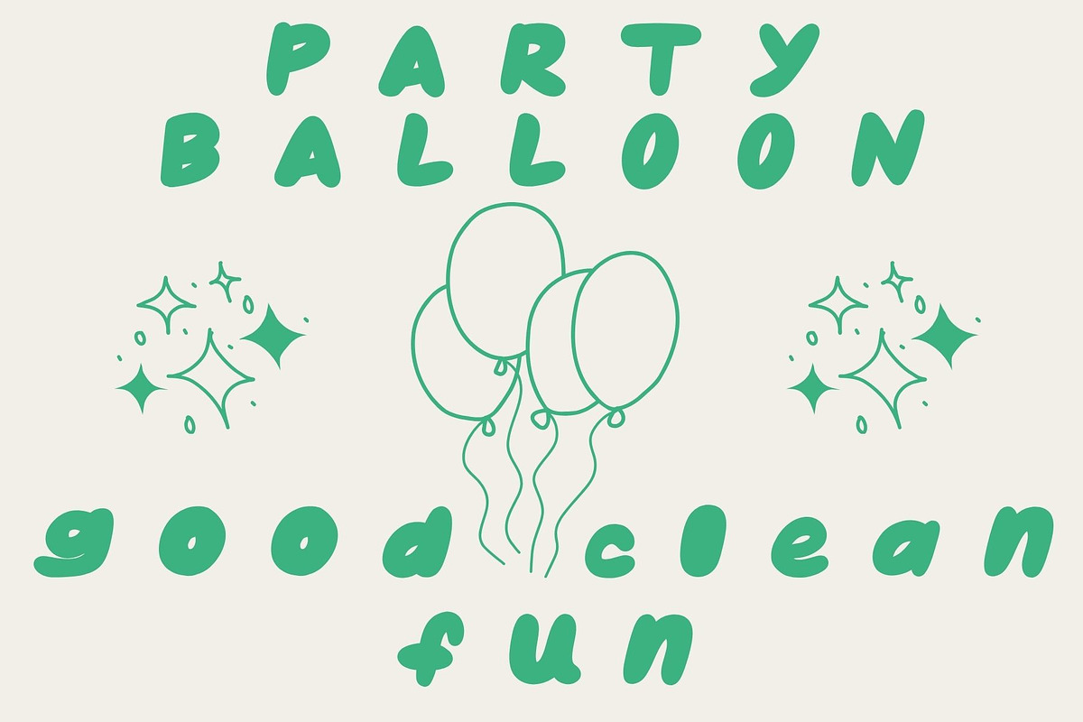 Party Balloon Bubble Font, a Handwritten Font by Eryn Rose Design (Photo 4 of 13)