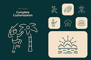 Tropical Icon Art Set, an Outline Icon by Prosymbols (Thumbnail 5 of 8)